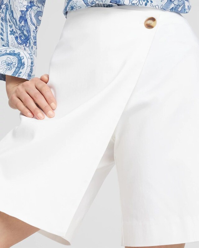 Brigitte Pull-On Asymmetrical Wrap Skort - image 4